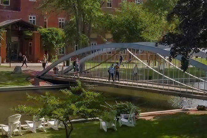 Merrimack College bridge.